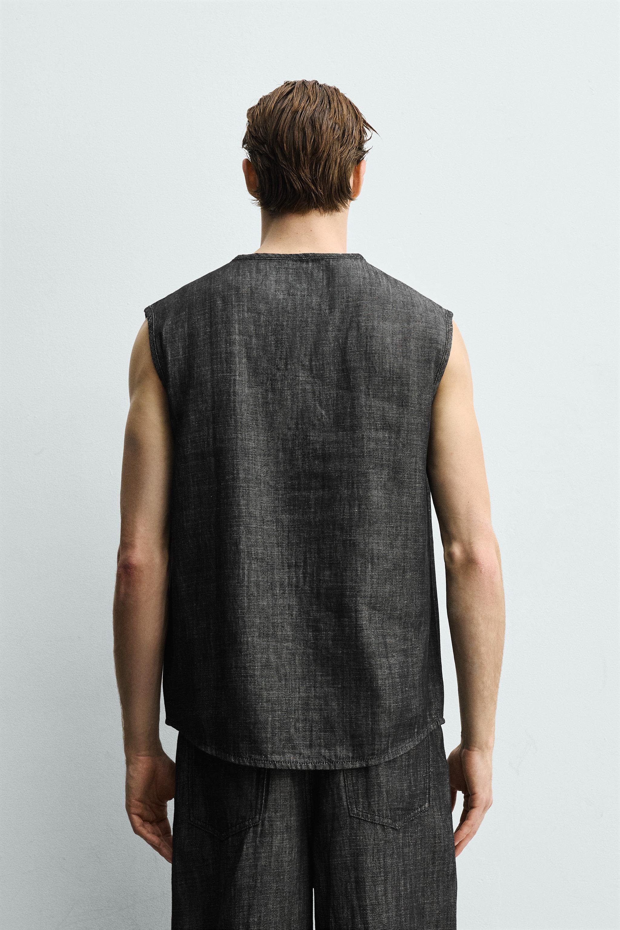 COTTON - LINEN TANK SHIRT